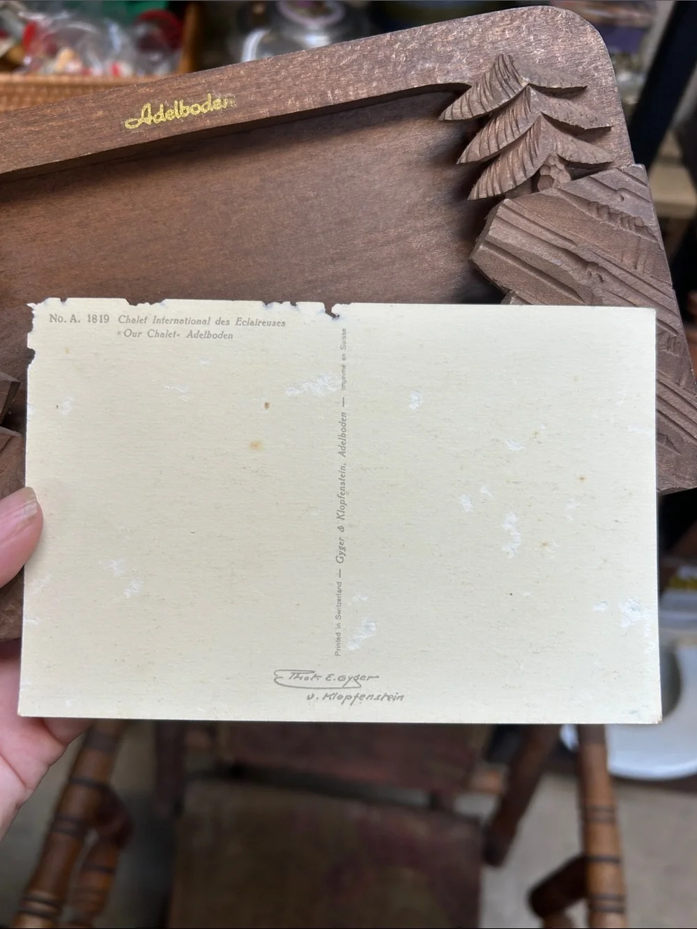 Vintage carved wooden